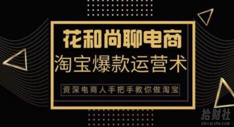 花和尚·天猫淘宝爆款运营实操技术,手把手教你月销万件的爆款打造技巧