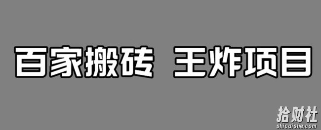 百家最新搬运玩法,单号月入5000+【揭秘】
