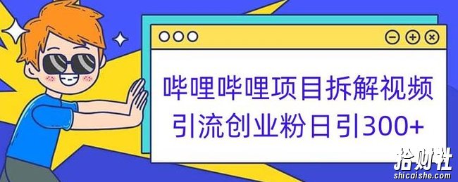 哔哩哔哩项目拆解引流创业粉日引300+小白可轻松上手【揭秘】
