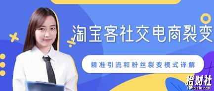 某站内部课程:淘宝客社交电商裂变,精准引流和粉丝裂变模式详解(共6节视频)