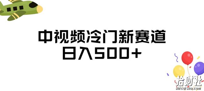 中视频冷门新赛道，做的人少，三天之内必起号，日入500+【揭秘】