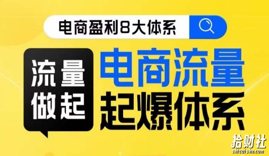 8大体系流量篇·流量做起，电商流量起爆体系线上课