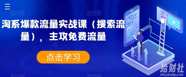 淘系爆款流量实战课（搜索流量），主攻免费流量
