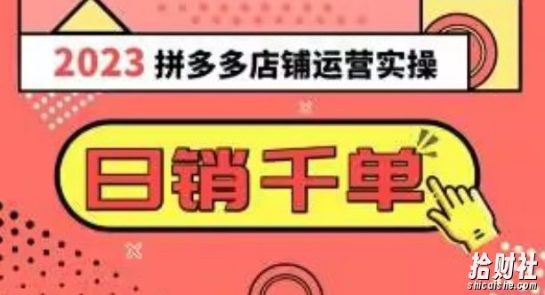 2023拼多多运营实操,每天30分钟日销1000+,爆款选品技巧大全(10节课)