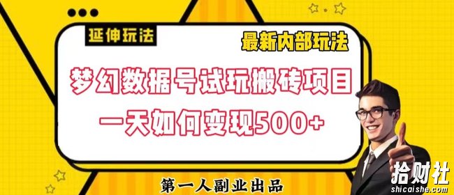 数据号回归玩法游戏试玩搬砖项目再创日入500+【揭秘】