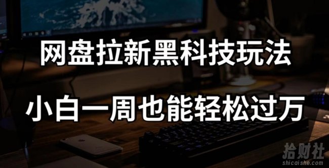 网盘拉新黑科技玩法,小白一周也能轻松过万【全套视频教程+黑科技】【揭秘】