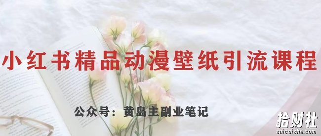 黄岛主·小红书精品动漫壁纸引流变现项目，一条龙变现玩法分享