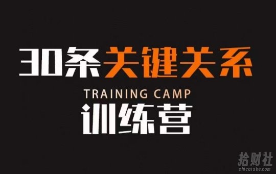 30条关键关系训练营，你关系最近的5个人决定你的财富水平