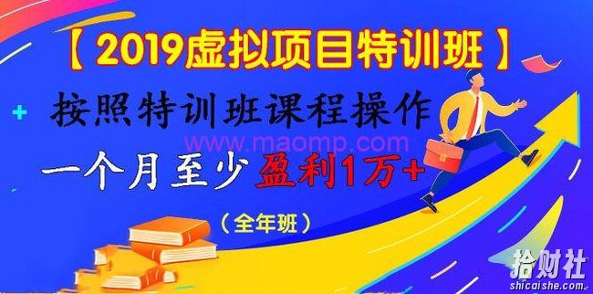 【2019虚拟项目特训班】按照特训班课程操作 一个月至少盈利1万+(全年班)