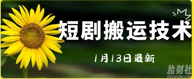 最新短剧搬运技术，电脑手机都可以操作，不限制机型