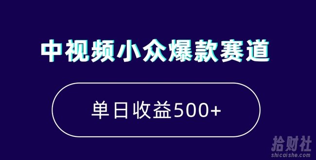 中视频小众爆款赛道，7天涨粉5万+，小白也能无脑操作，轻松月入上万【揭秘】