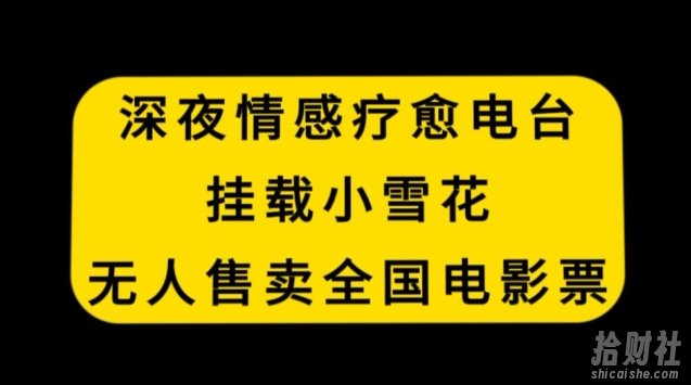 深夜情感疗愈电台，挂载小雪花，无人售卖全国电影票【揭秘】