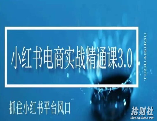 小红书电商实战精通课3.0，抓住小红书平台的风口，不错过有一个賺米的机会