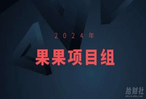 2024年果果项目组项目合集-果果最新项目