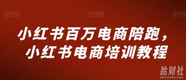 小红书百万电商陪跑,小红书电商培训教程