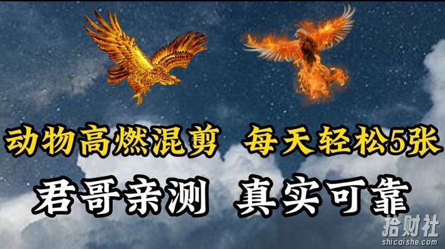 动物超燃混剪，每天轻松5张，剪辑简单大家爱看【揭秘】