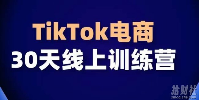 TikTok电商带货30天线上课，不可错过的全球流量洼地！