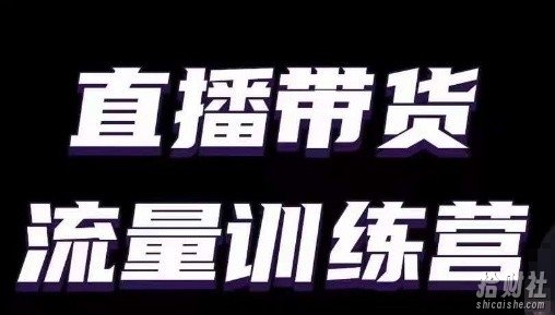 直播带货流量训练营，小白主播必学直播课