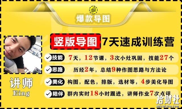 竖版导图7天速成训练营,一张图吸粉引流800+,学完你也可以。