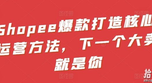 Shopee爆款打造核心运营方法,下一个大卖就是你