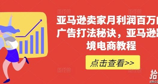 亚马逊卖家月利润百万的广告打法秘诀，亚马逊跨境电商教程