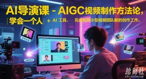 AI导演课-AIGC视频制作方法论,学会一个人+AI工具,完成如同小型视频团队般的创作工作,实现导演梦