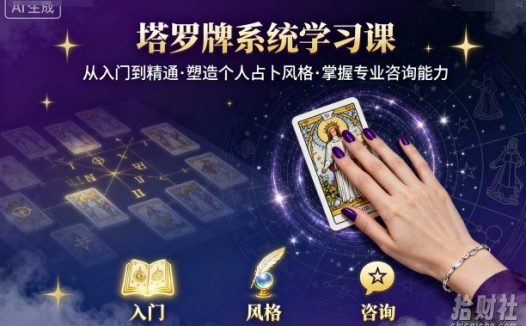 塔罗牌系统学习课,助你从入门到精通,塑造个人占卜风格,掌握专业咨询能力