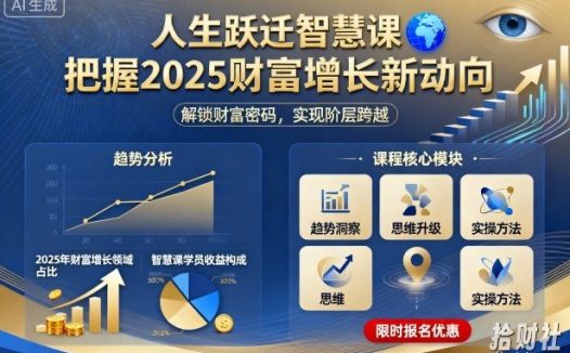 人生跃迁智慧课，把据2025财富增长新动向