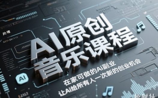 AI原创音乐课程,在家可做的Ai副业,让Ai给所有人一次新的创业机会