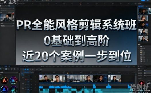 PR全能风格剪辑系统班，0基础到高阶，近20个案例一步到位