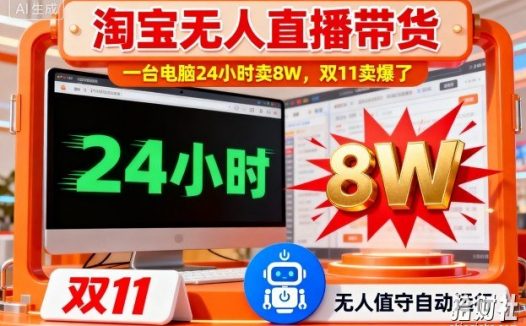 淘宝无人直播带货，一台电脑214小时卖8W，双11卖爆了【揭秘】