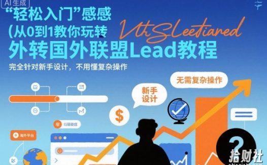 国外联盟賺美刀项目,从0到1教你玩转国外联盟Lead教程,纯新手可操作性100%