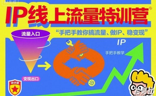 IP线上流量特训营,手把手教你搞流量、做IP、稳变现