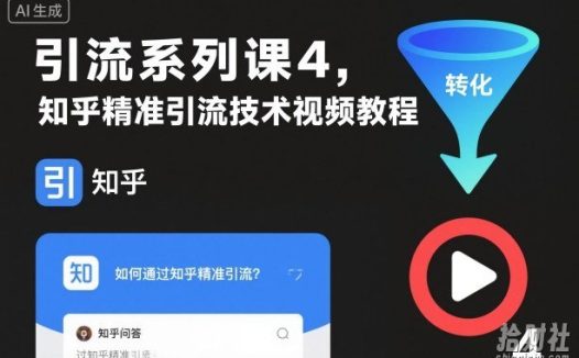 引流系列课4,知乎精准引流技术视频教程