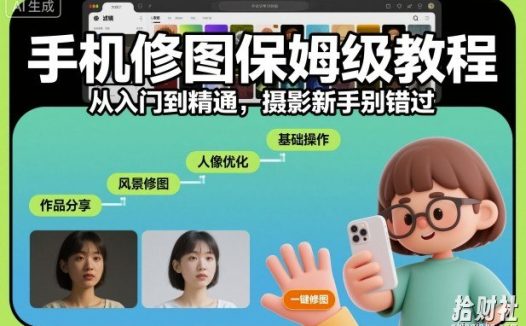 手机修图保姆级教程,从入门到精通,摄影新手别错过