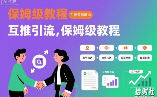 引流系列课15：互推引流，保姆级教程【文档】