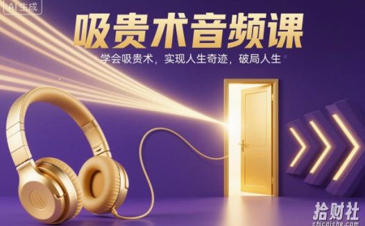 吸贵术音频课，学会吸贵术，实现人生奇迹，破局人生