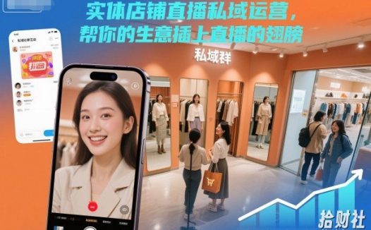 实体店铺直播私域运营,帮你的生意插上直播的翅膀