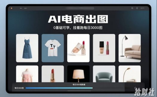 AI电商出图,0基础可学,挂着跑每日3000图