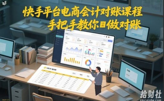 快手平台电商会计对账课程，手把手教你做对账