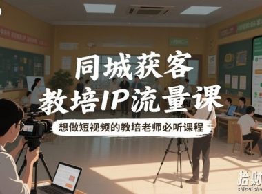 同城获客,教培IP流量课,想做短视频的教培老师必听课程