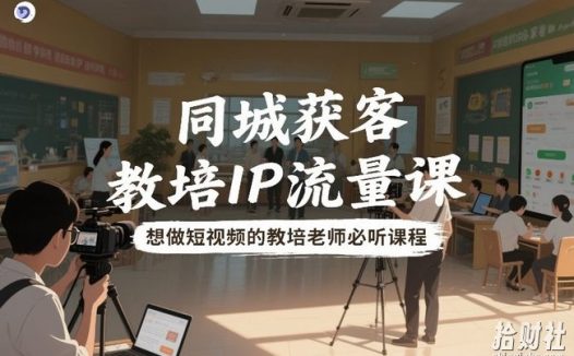 同城获客,教培IP流量课,想做短视频的教培老师必听课程