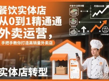 餐饮实体店从0到1精通外卖运营,手把手教你打造高销量外卖店