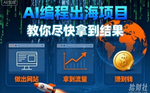 AI编程出海项目,教你尽快拿到结果-做出网站、拿到流量、賺到钱