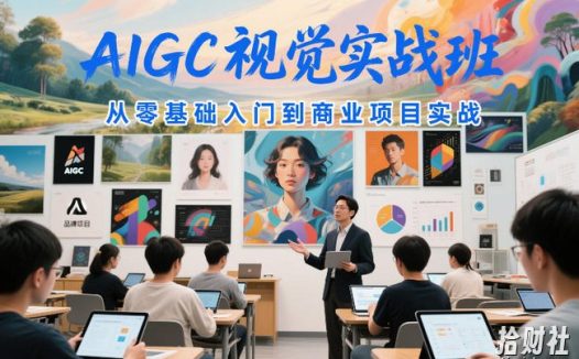 AIGC视觉实战班,从零基础入门到商业项目实战