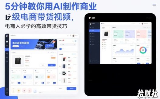 5分钟教你用AI制作商业级电商带货视频,电商人必学的高效带货技巧