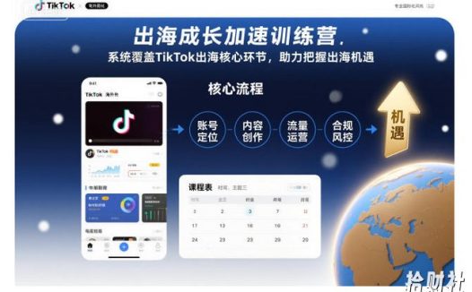 出海成长加速训练营,系统覆盖TikTok出海核心环节,助力把握出海机遇(更新)