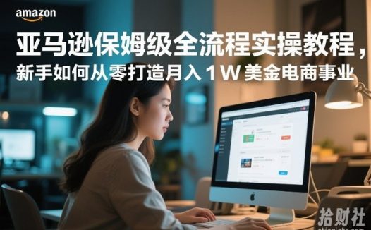 亚马逊保姆级全流程实操教程,新手如何从零打造月入1W美金电商事业