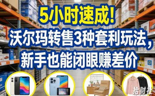 5小时速成!沃尔玛转售3种套利玩法,新手也能闭眼賺差价