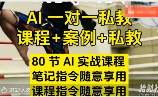 AI指令实战课，课程+案例，80节AI实战课程，笔记指令随意享用，课程指令随意享用（更新26年3月）